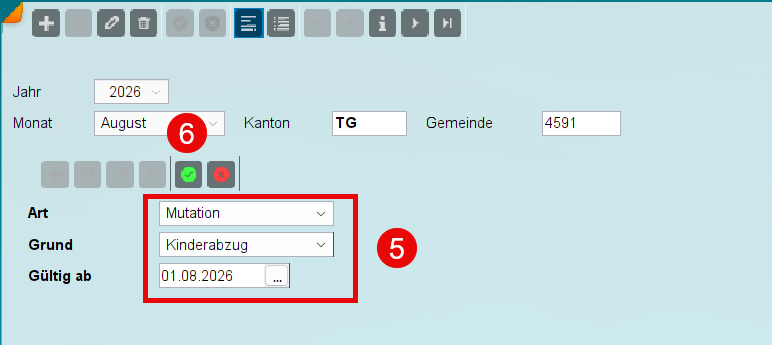 Quellensteuermutation abschliessen