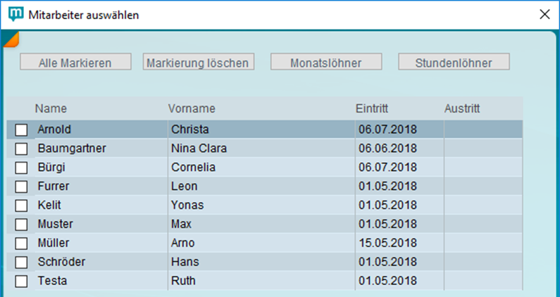 Lohnpositionen in der Lohnverarbeitung vergeben