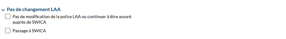Saisir la date du passage de l’assurance IJM à SWICA