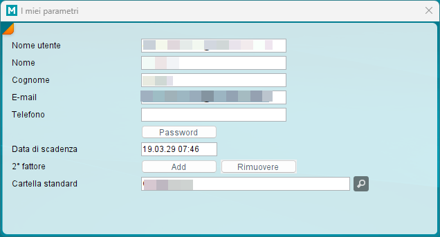 Aggiungere un secondo fattore in Le mie impostazioni